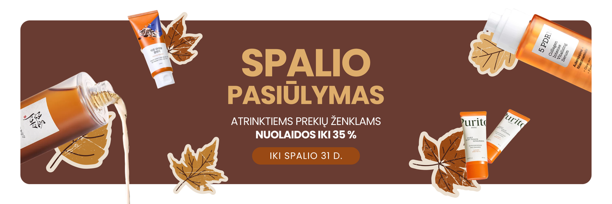 Spalio pasiūlymas – atrinktiems prekių ženklams nuolaidos iki 35 %