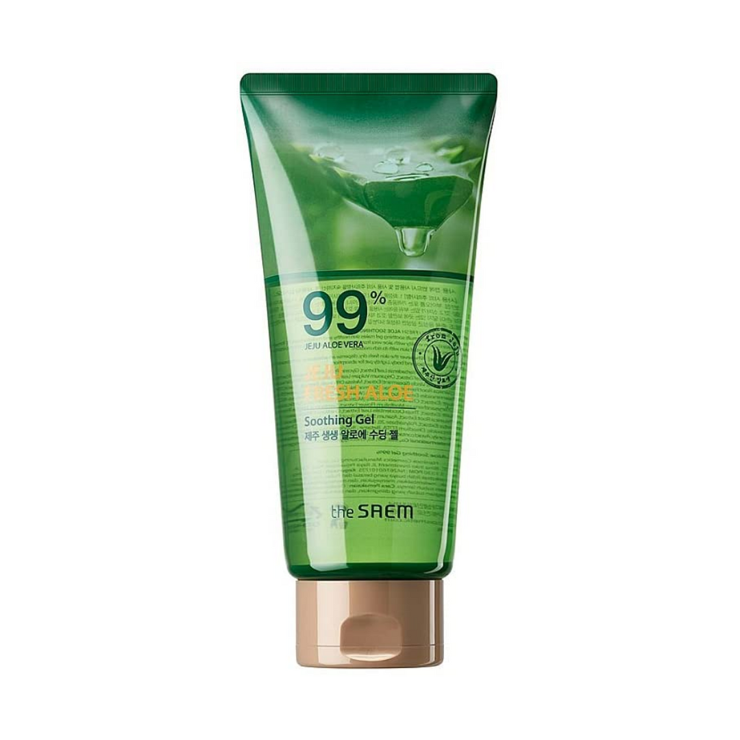 THE SAEM Jeju Fresh Aloe Soothing Gel 99 % gelis su alaviju