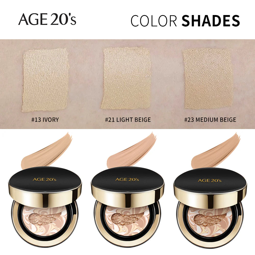 AGE20s Signature Essence Cover Pact Intense Cover plus Refill makiažo pagrindas / kušonas