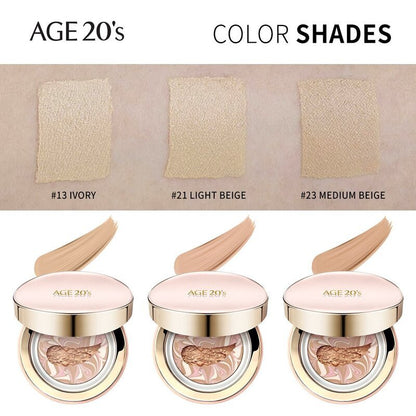 AGE20s Signature Essence Cover Pact Moisture plus Refill makiažo pagrindas / kušonas