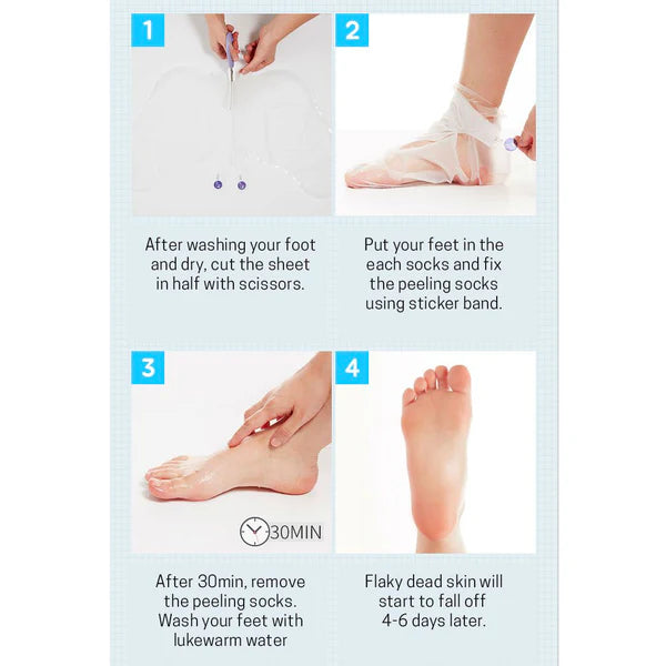 APIEU Soft Foot Peeling Socks šveičiamosios pėdų kojinės