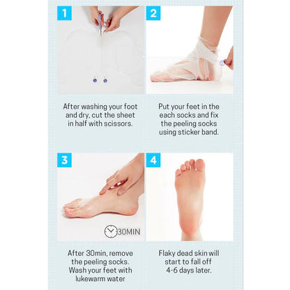 APIEU Soft Foot Peeling Socks šveičiamosios pėdų kojinės