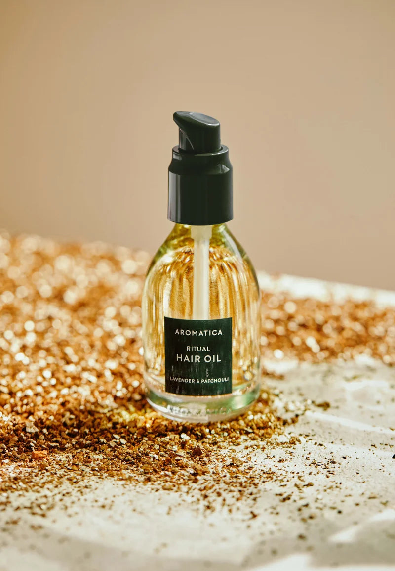 AROMATICA Ritual Hair Oil Lavender & Patchouli plaukų aliejus