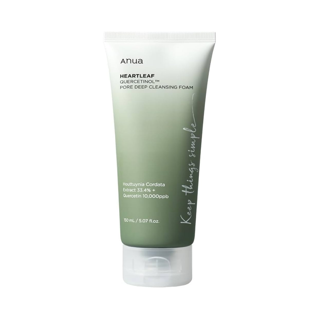 Anua Heartleaf Quercetinol Pore Deep Cleansing Foam veido prausiklis