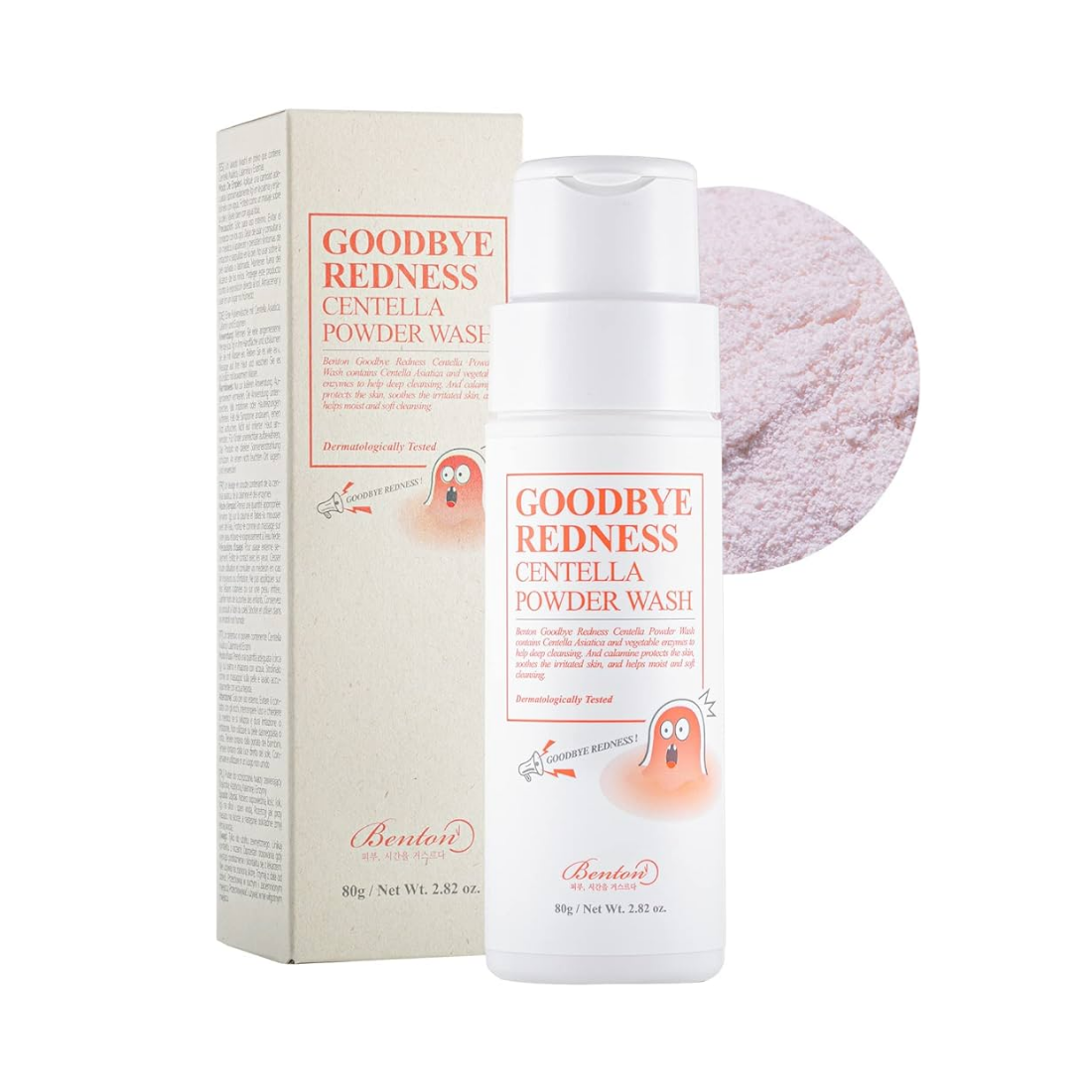 BNETON Goodbye Redness Centella Cica Powder Wash veido prausiklis