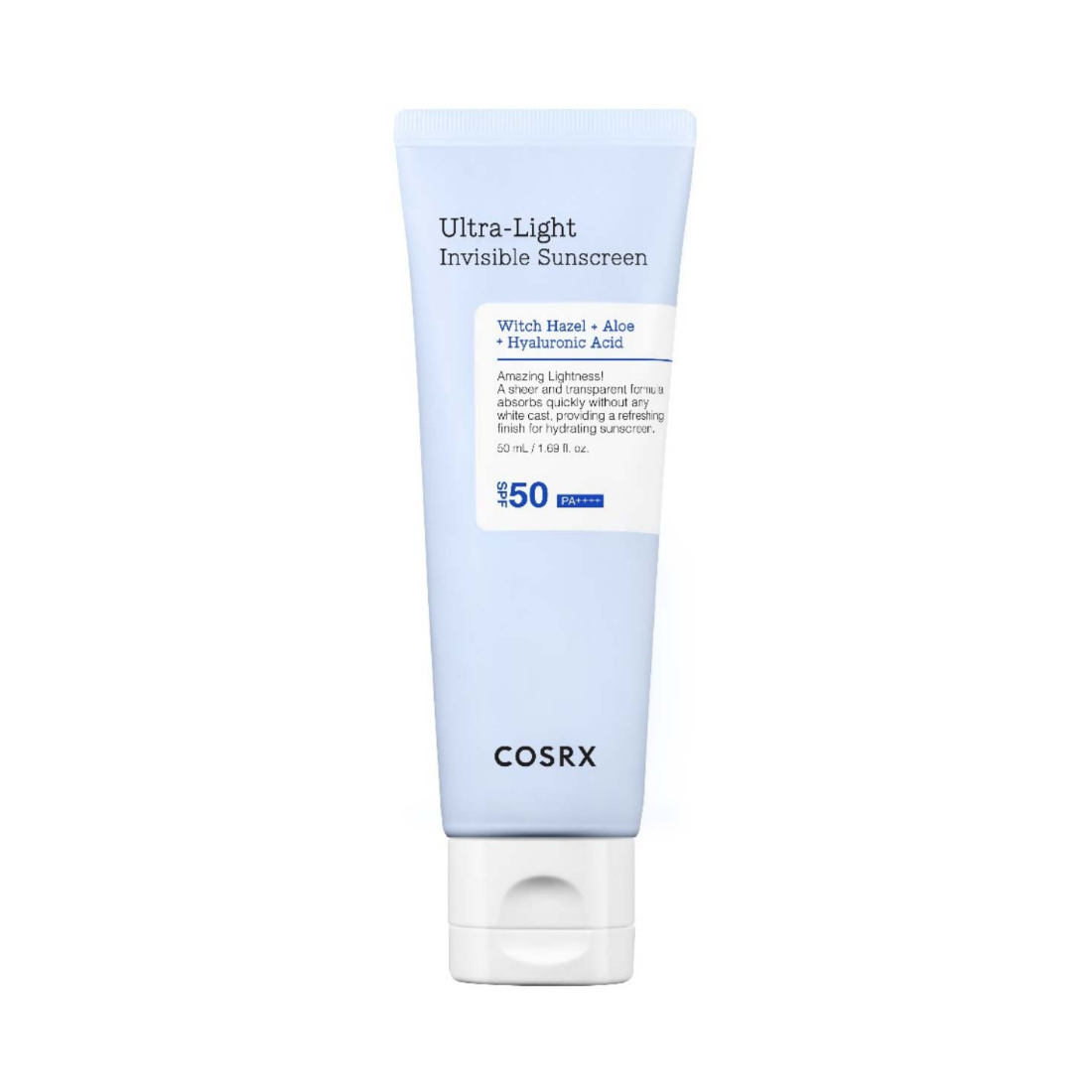 COSRX Ultra Light Invisible Sunscreen SPF50+ apsauginis kremas nuo saulės