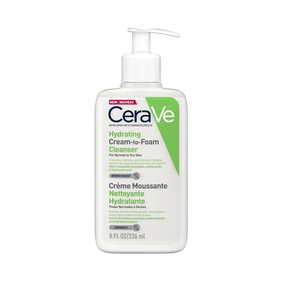 CeraVe Cream-To-Foam Cleanser drėkinamasis putojantis prausiklis