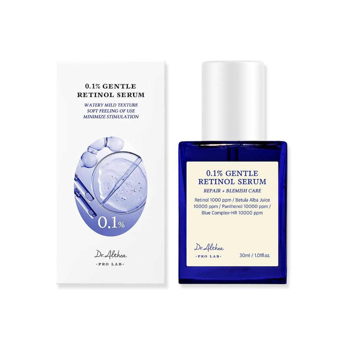 DR. ALTHEA 0.1% Gentle Retinol Serum veido serumas