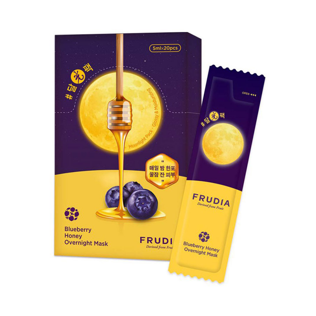 FRUDIA Blueberry Honey Overnight Mask naktinė veido kaukė