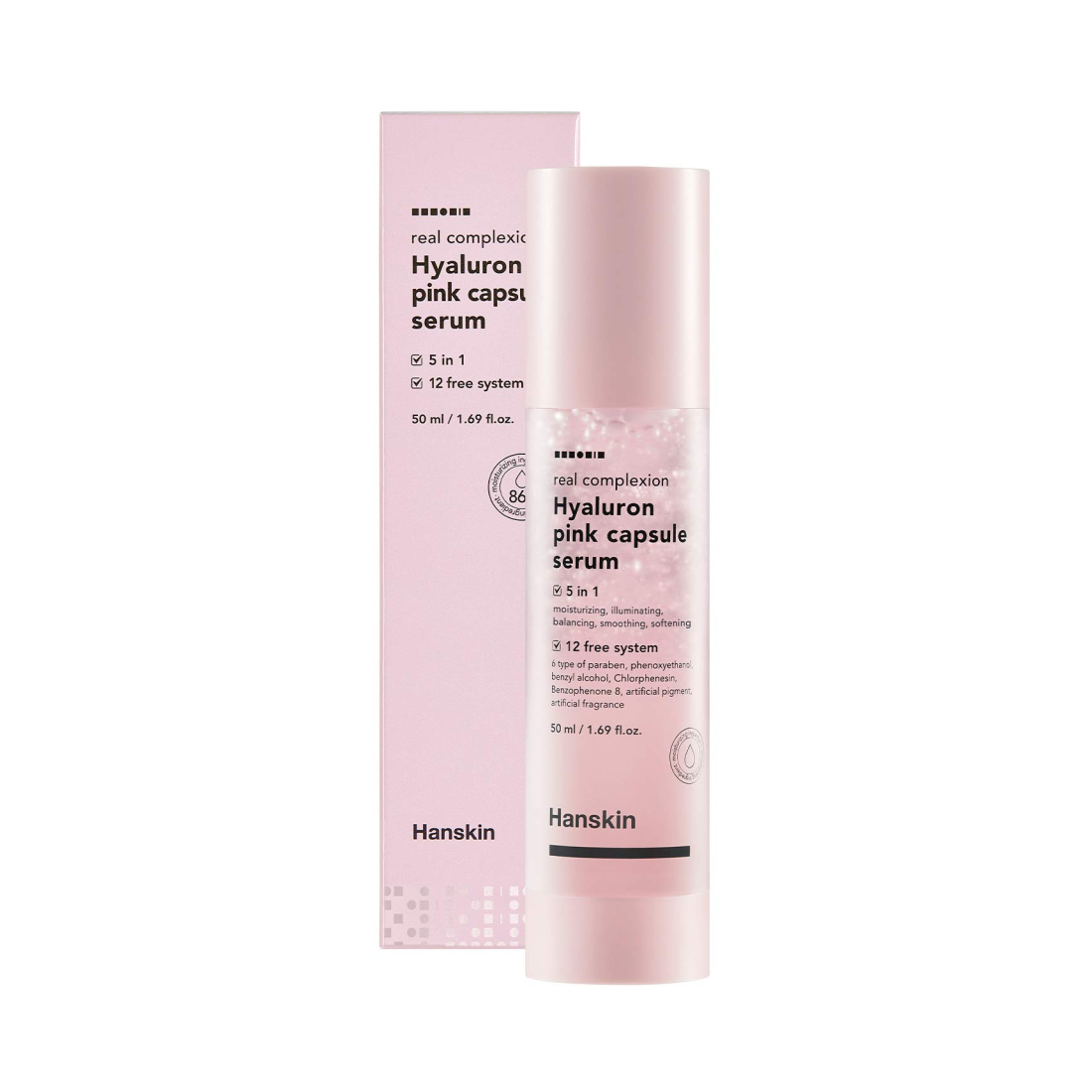 HANSKIN Real Complexion Hyaluron Pink Capsule Serum drėkinantis veido serumas