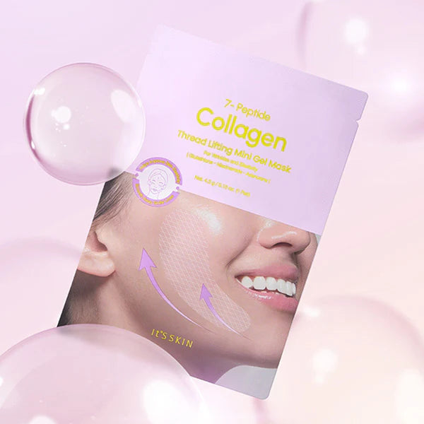 IT'S SKIN 7 Peptide Collagen Thread Lifting Mini Gel Mask Mini gelinė veido kaukė