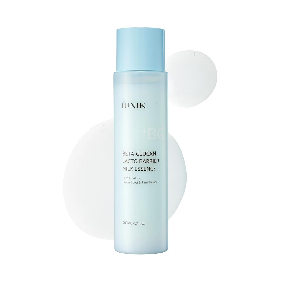 IUNIK Beta-Glucan Lacto Barrier Milk Essence veido esencija