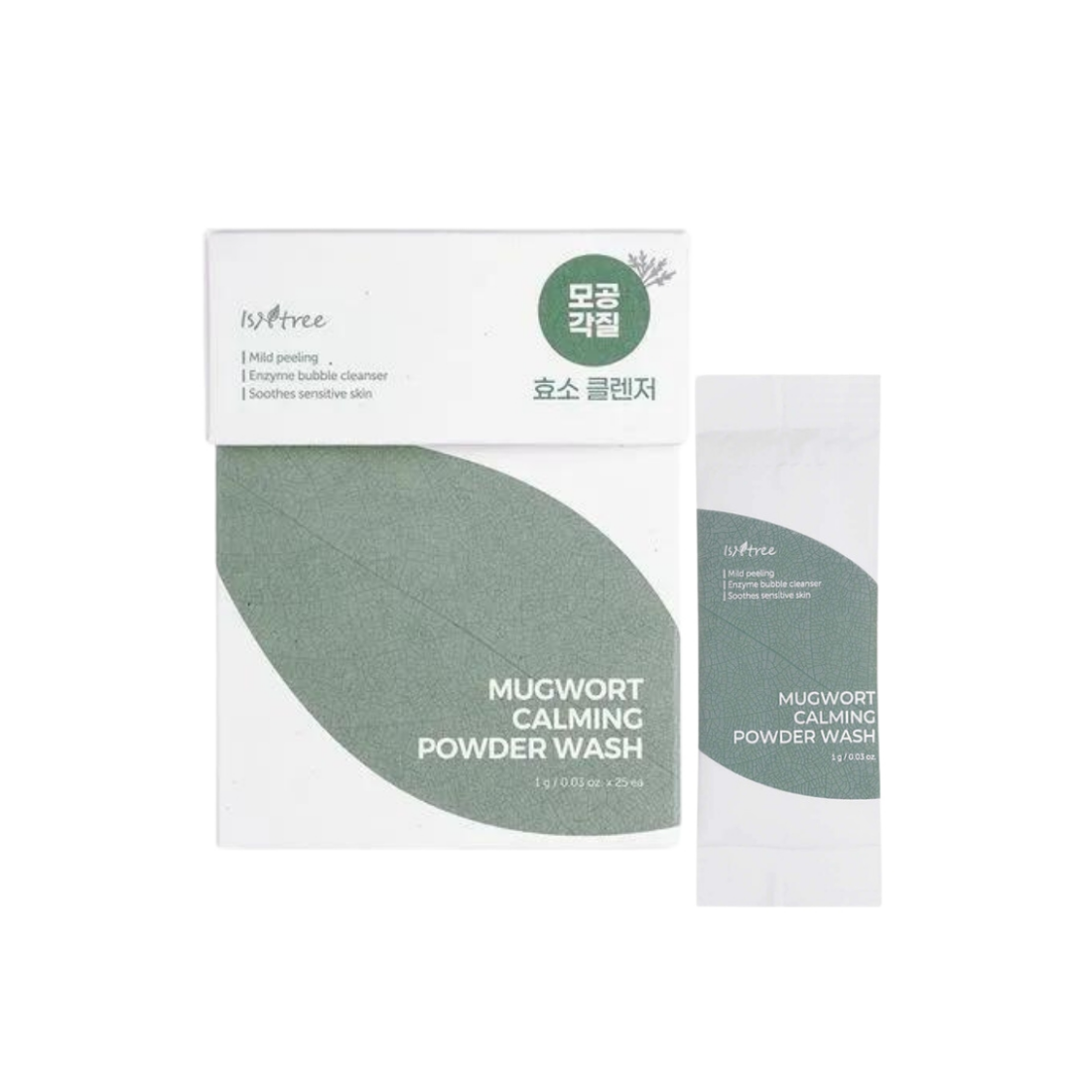 Isntree Mugwort Calming Powder Wash veido prausiklis probleminei odai