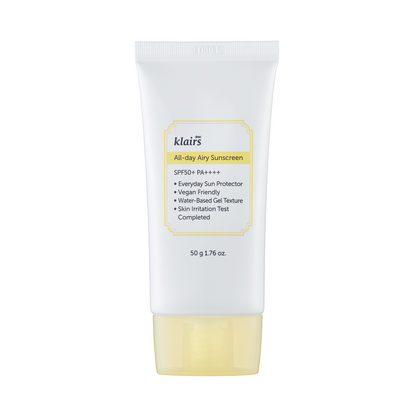 Klairs All-day Airy Sunscreen SPF50+ apsauginis kremas nuo saulės