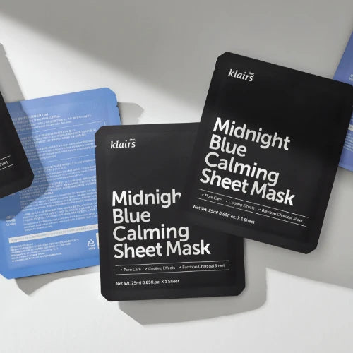 Klairs Midnight Blue Calming Sheet Mask veido kaukė