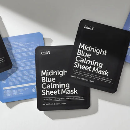 Klairs Midnight Blue Calming Sheet Mask veido kaukė