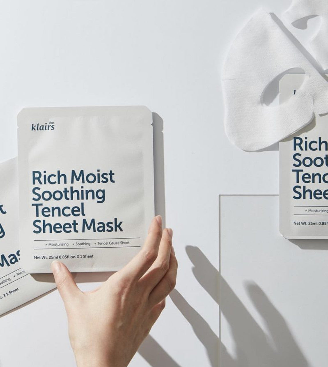 Klairs Rich Moist Soothing Tencel Sheet Mask veido kaukė