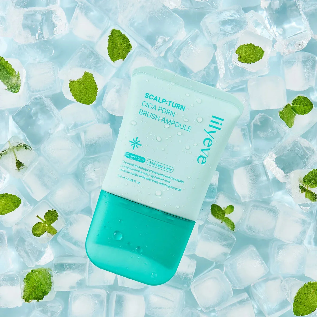 LILYEVE Scalp:Turn Cica PDRN Brush Ampoule galvos odos ampulė