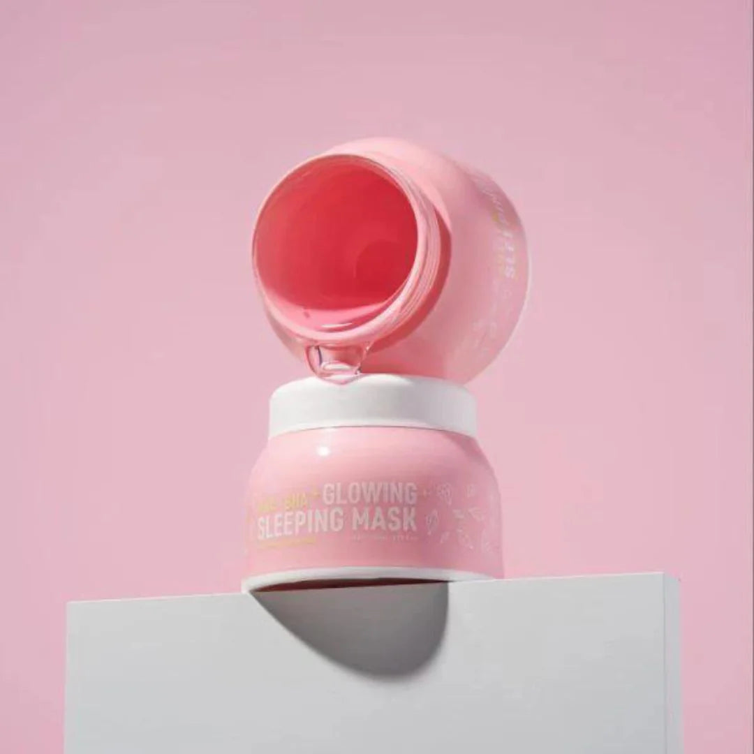 LOOK AT ME AHA+BHA Glowing Sleeping Mask naktinė veido kaukė