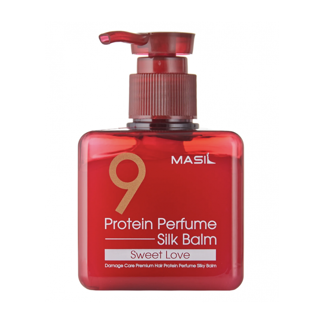 MASIL 9 Protein Perfume Silk Balm Sweet Love nenuplaunama plaukų priežiūros priemonė