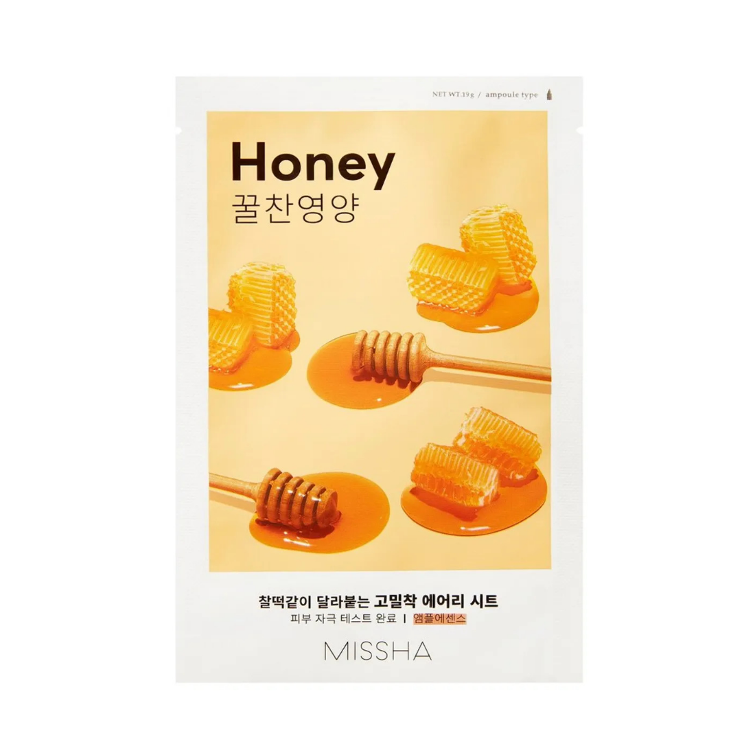 MISSHA Airy Fit Sheet Mask Honey lakštinė veido kaukė su medumi