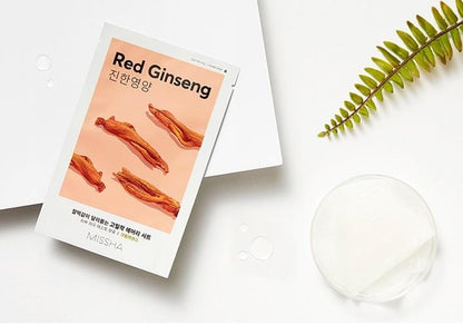 MISSHA Airy Fit Sheet Mask Red Ginseng lakštinė veido kaukė su ženšeniu