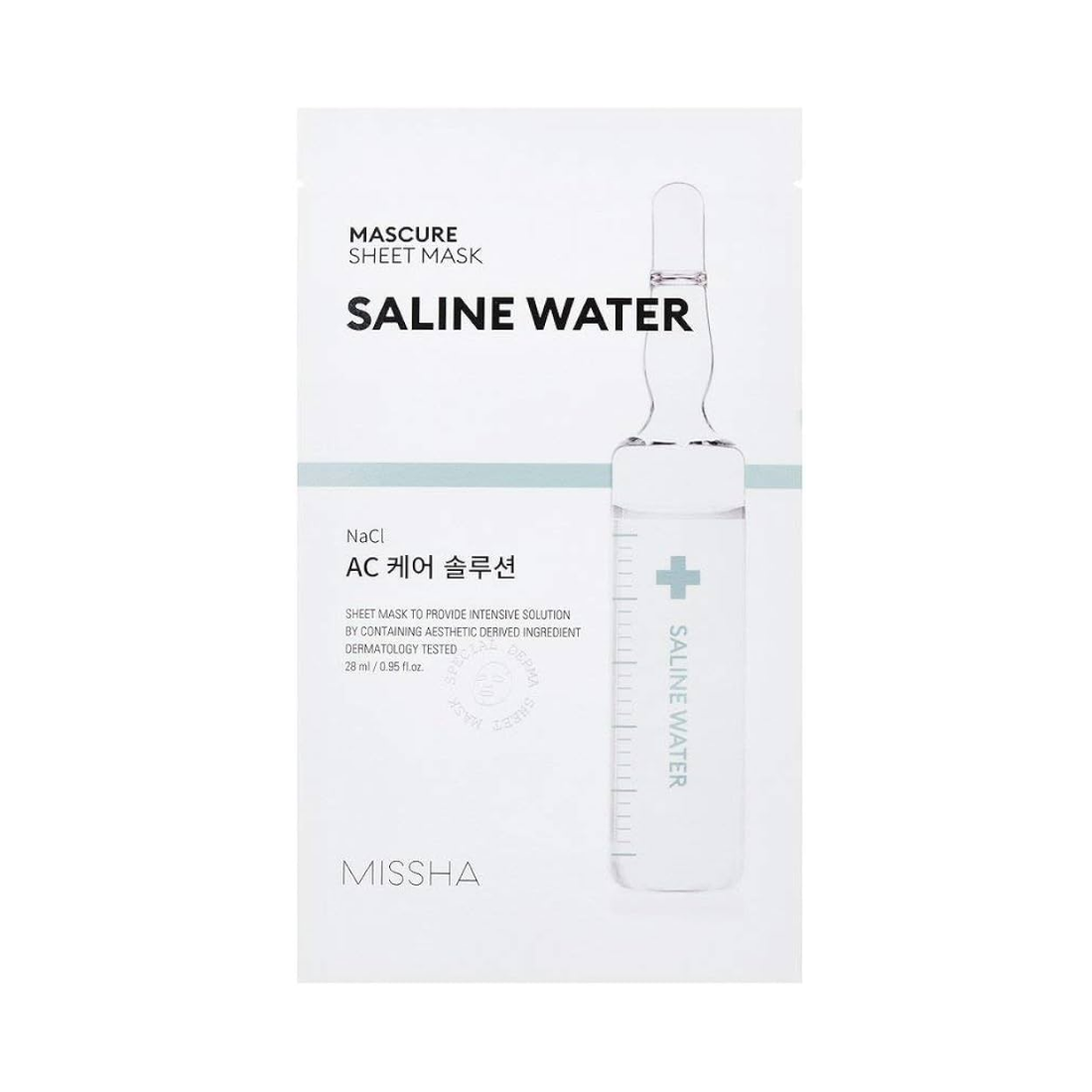 MISSHA Mascure AC Care Saline Water Sheet Mask veido kaukė