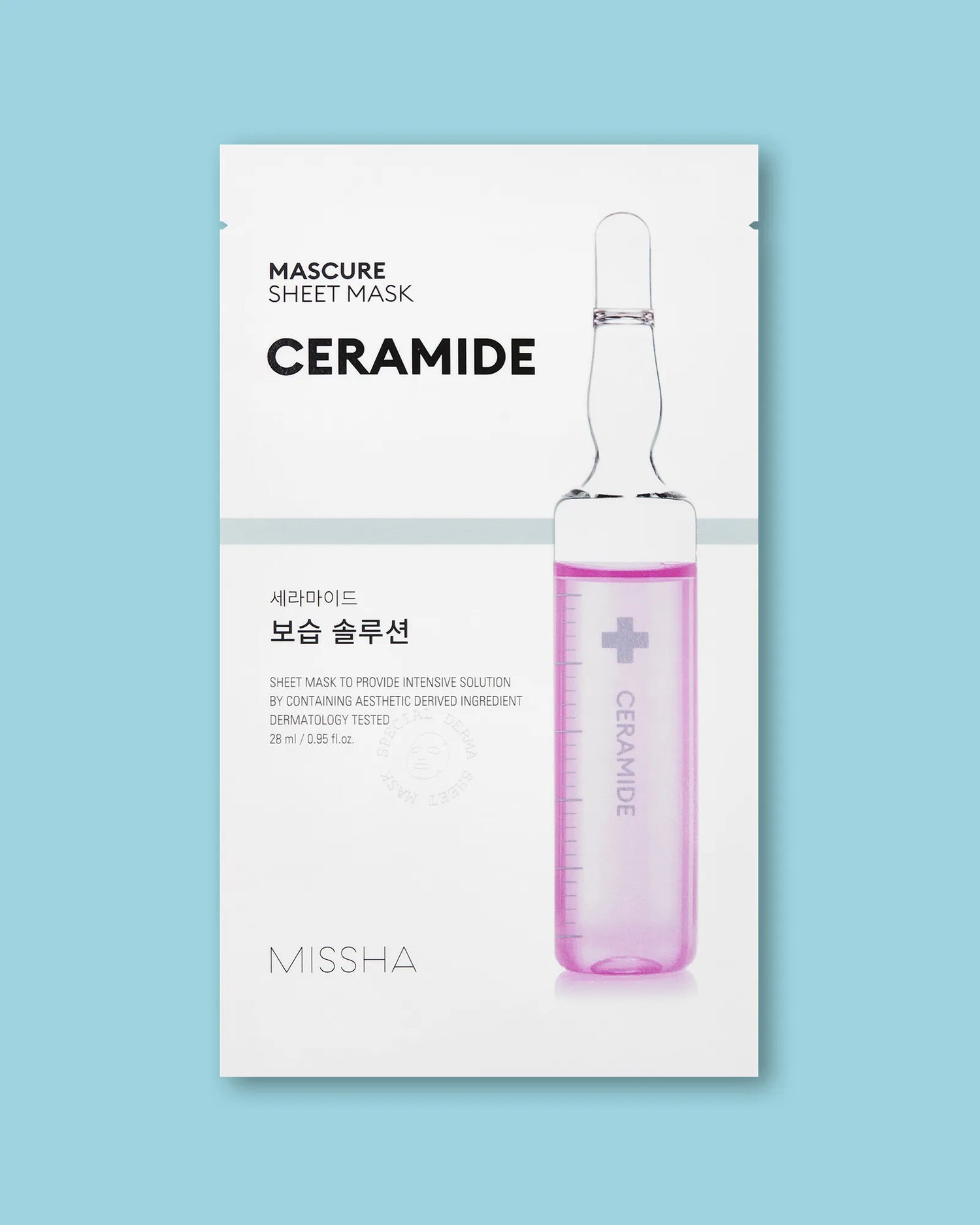 MISSHA Mascure Moisture Barrier Solution Sheet Mask veido kaukė su keramidais