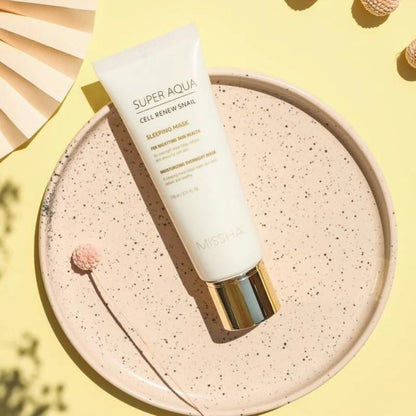 MISSHA Super Aqua Cell Renew Snail Sleeping Mask naktinė veido kaukė