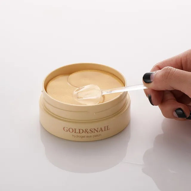 PETITFEE Snail & Gold Hydrogel Eye Patch paakių pagalvėlės su auksu ir sraigių mucinu