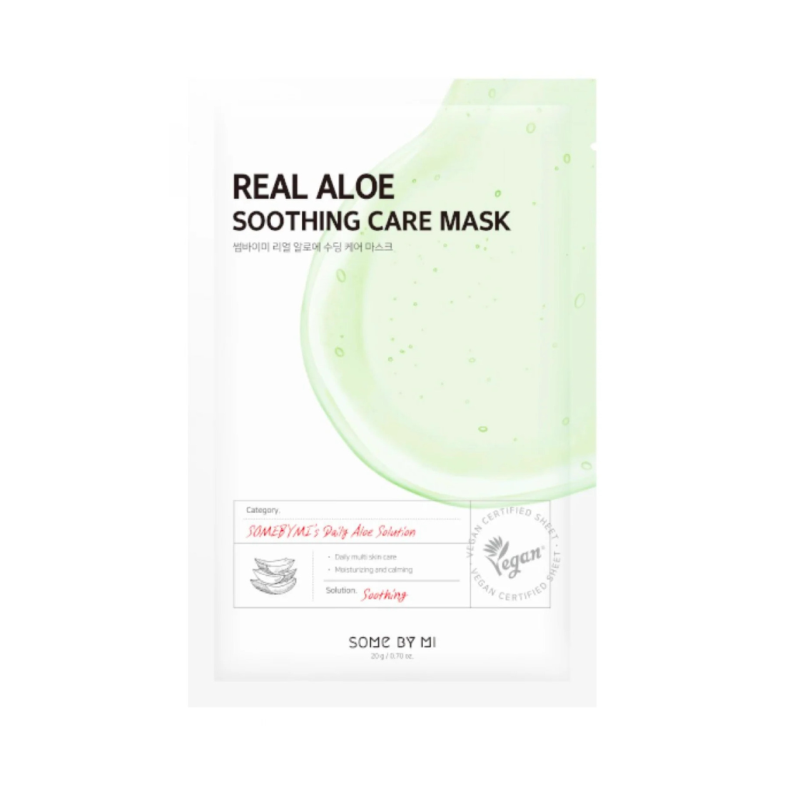 SOME BY MI Real Aloe Soothing Care Mask lakštinė veido kaukė