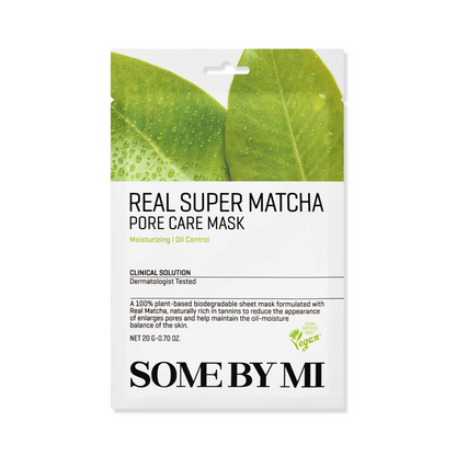 SOME BY MI Real Super Matcha Pore Care Mask lakštinė veido kaukė