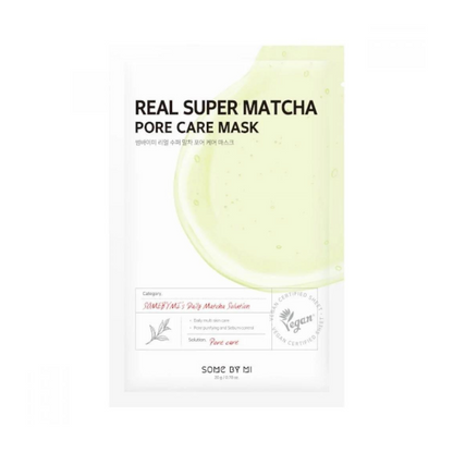 SOME BY MI Real Super Matcha Pore Care Mask lakštinė veido kaukė