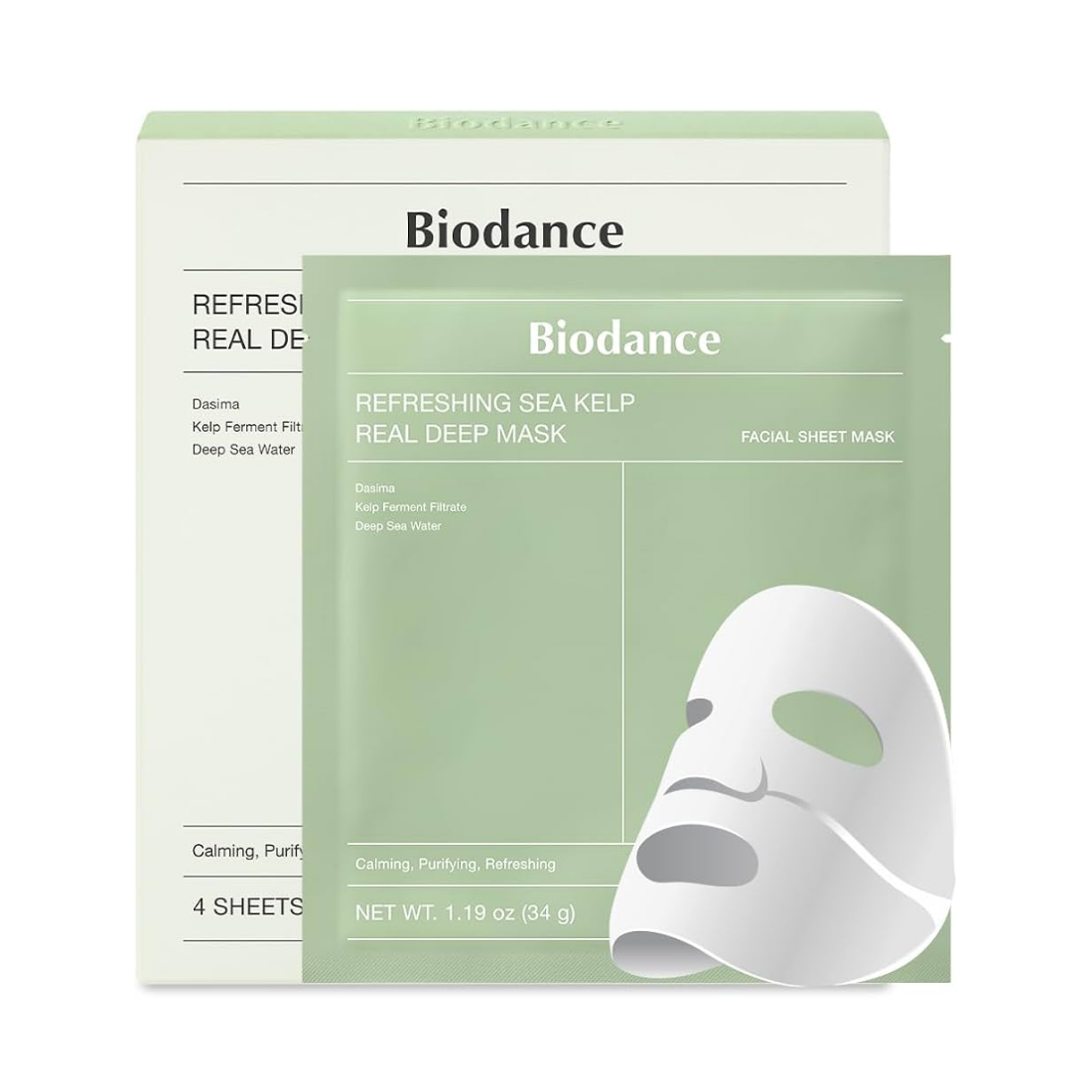 BIODANCE Refreshing Sea Kelp Real Deep Mask veido kaukė