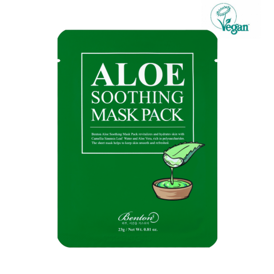 BENTON Aloe Soothing Mask Pack lakštinė kaukė su alaviju
