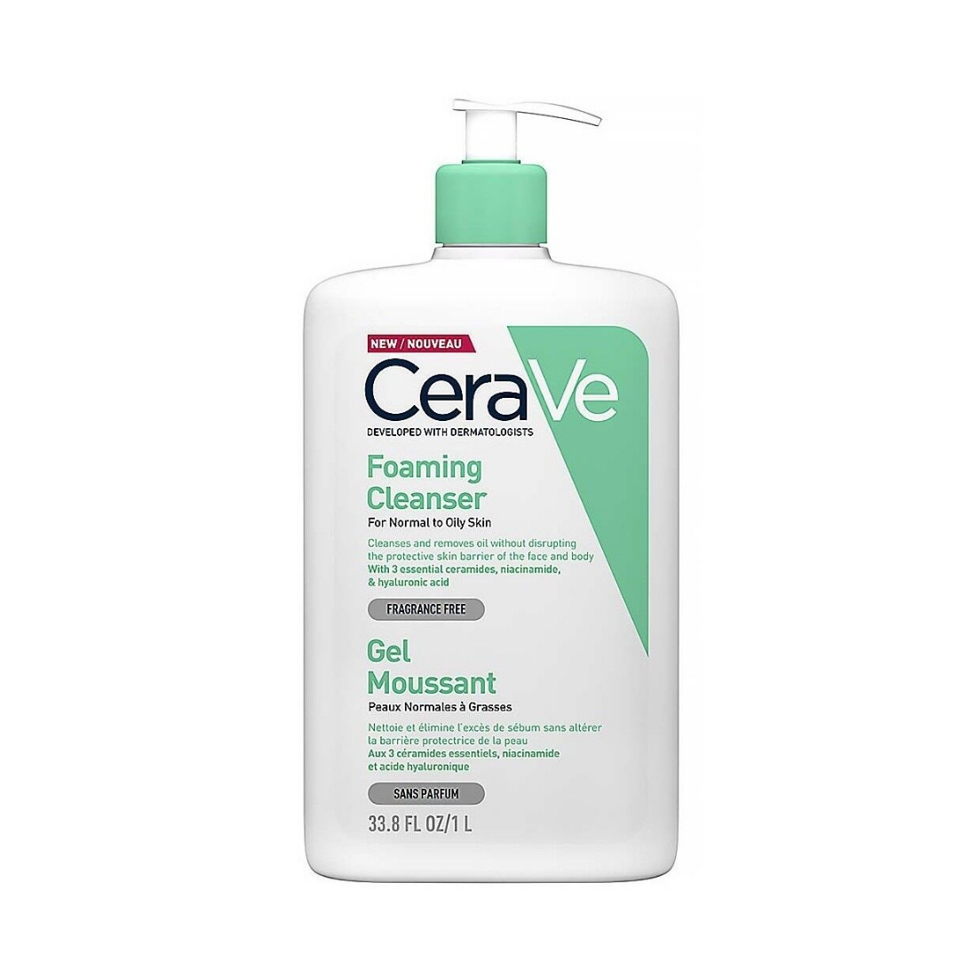 CeraVe Foaming Cleanser prausiklis riebiai ir mišriai odai 1000ml