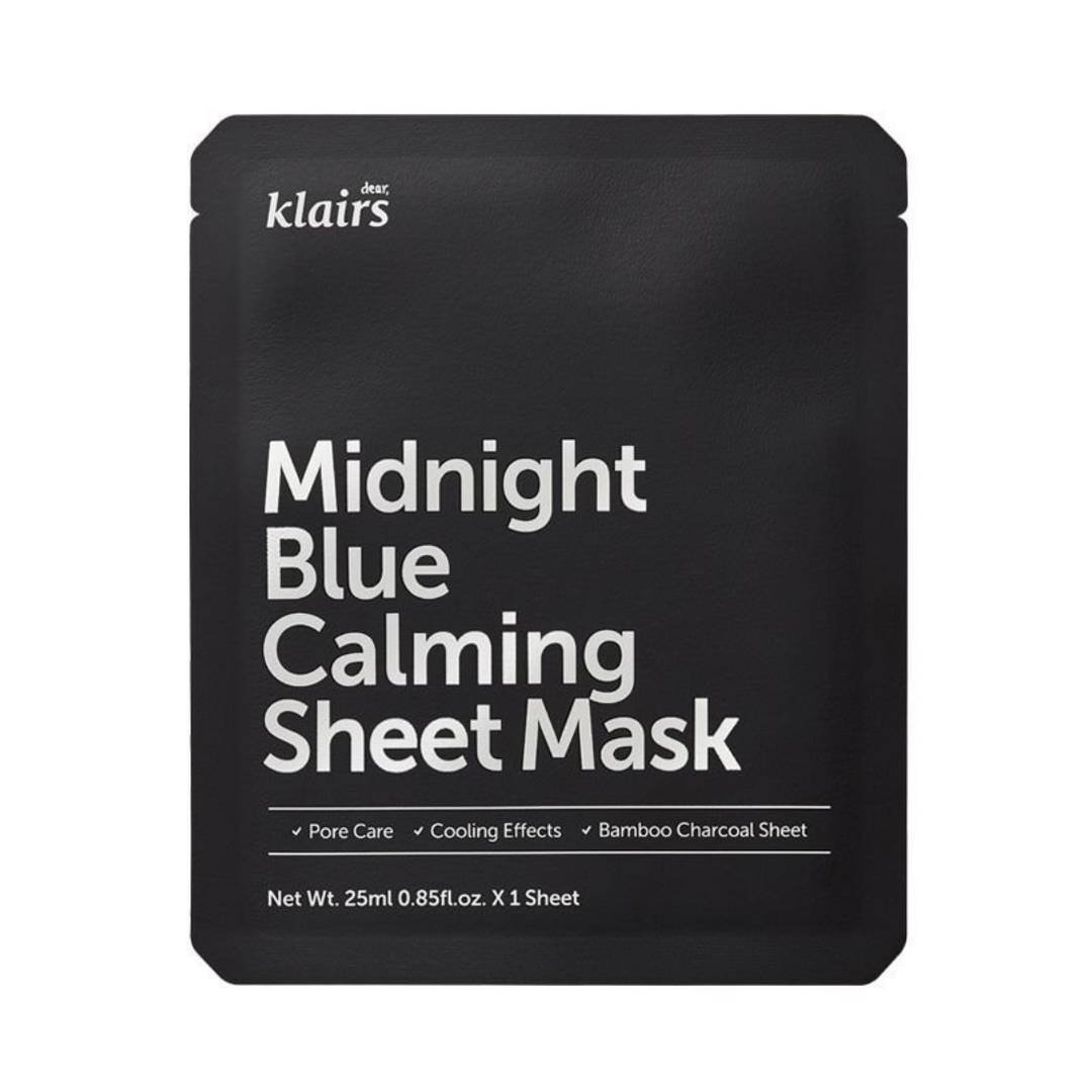 Klairs Midnight Blue Calming Sheet Mask veido kaukė