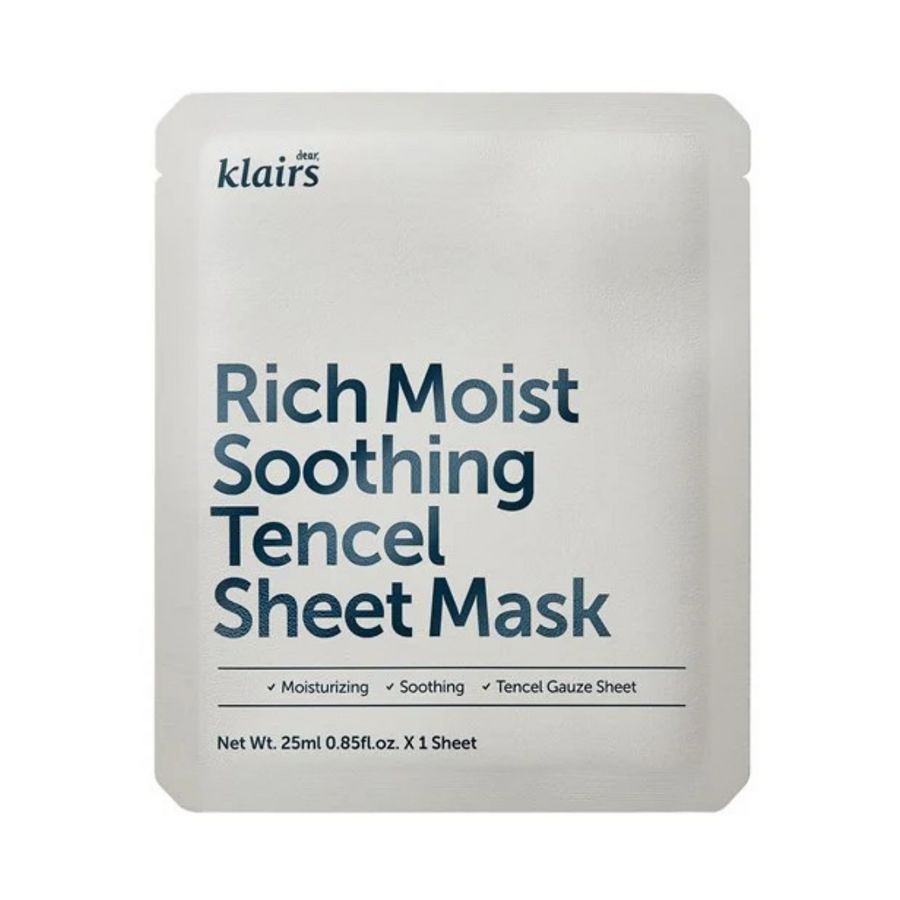 Klairs Rich Moist Soothing Tencel Sheet Mask veido kaukė