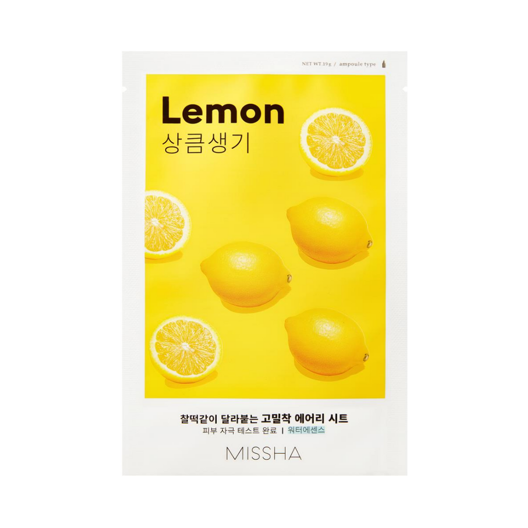 MISSHA Airy Fit Lemon Sheet lakštinė veido kaukė su citrinų ekstraktu