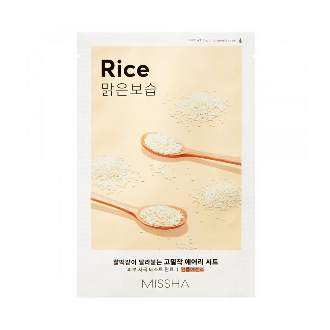 MISSHA Airy Fit Rice Sheet lakštinė veido kaukė su ryžių ekstraktu