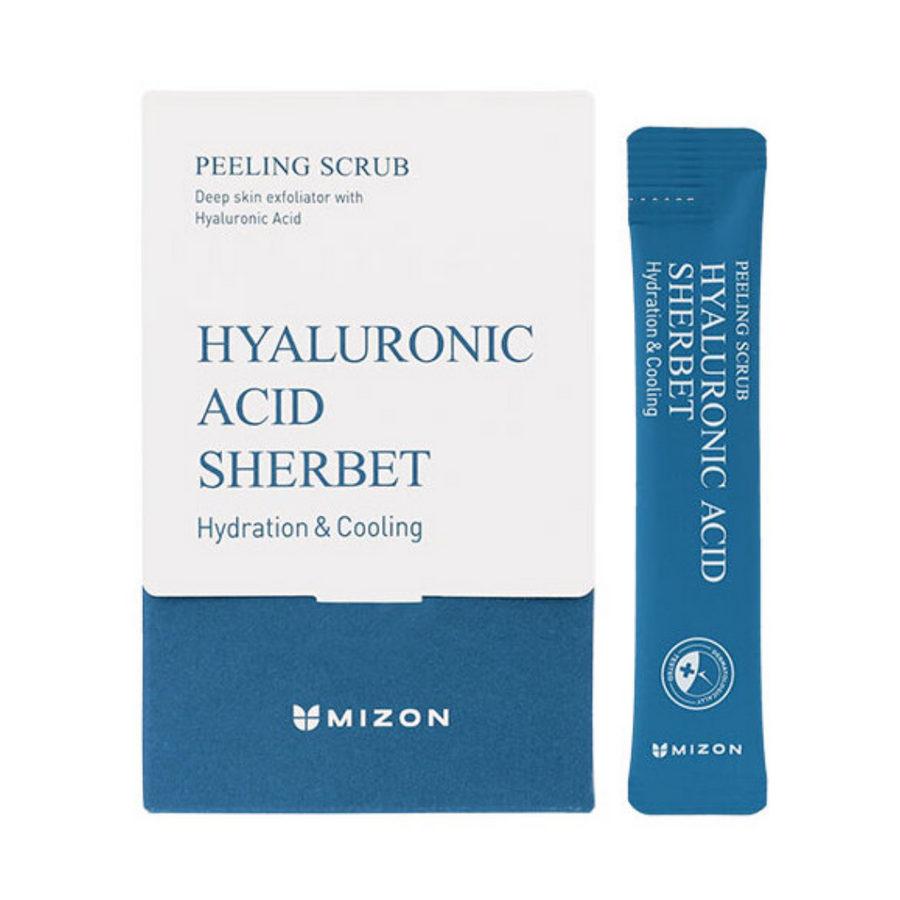 MIZON Hyaluronic Sherbet Peeling Scrub veido šveitiklis su hialuronu