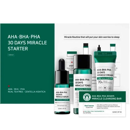 SOMEBYMI AHA-BHA-PHA Miracle Starter Kit mini produktų rinkinys probleminei odai